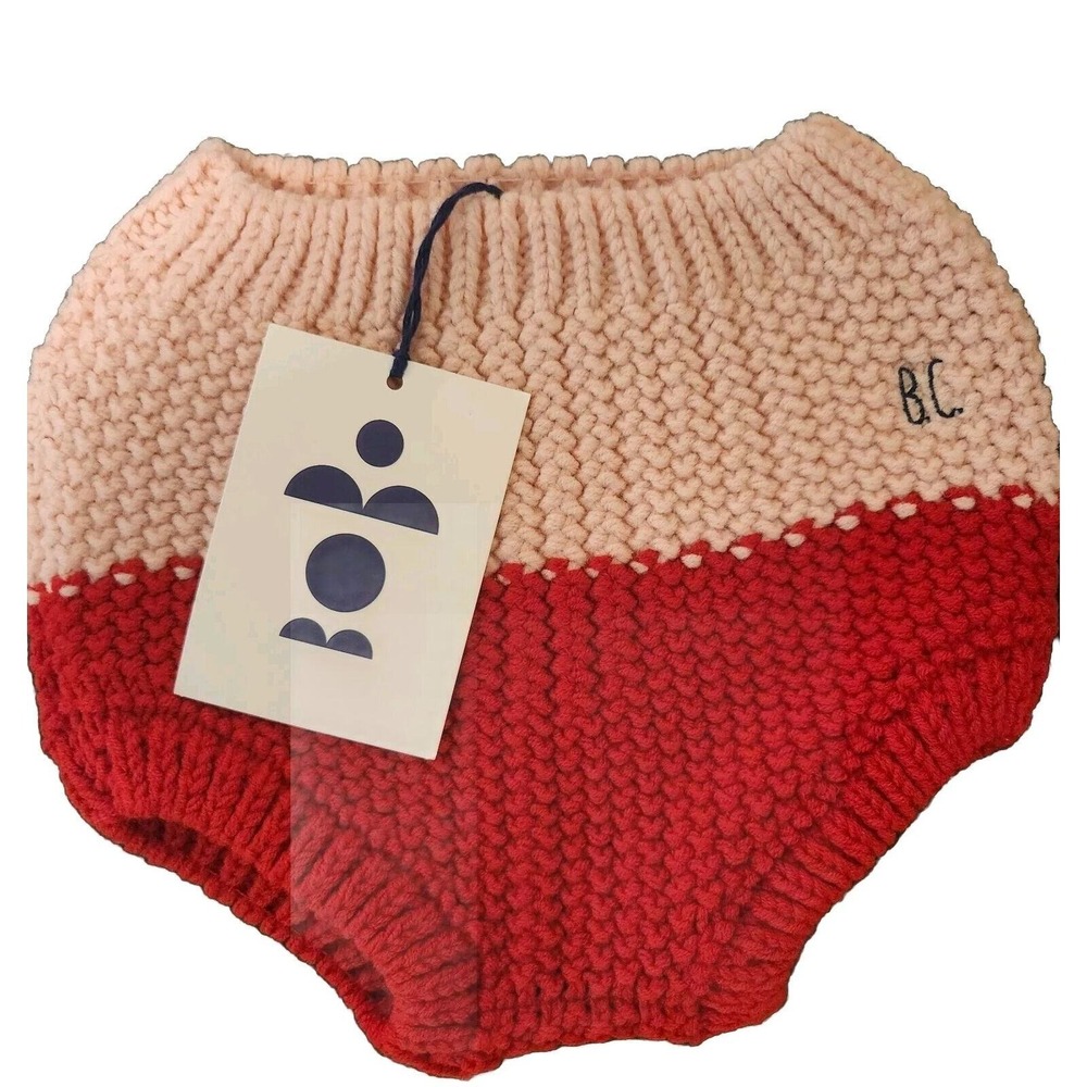 Bobo Choses Pink/Red Knitted Bloomers 24-36m/2-3T NWT‎